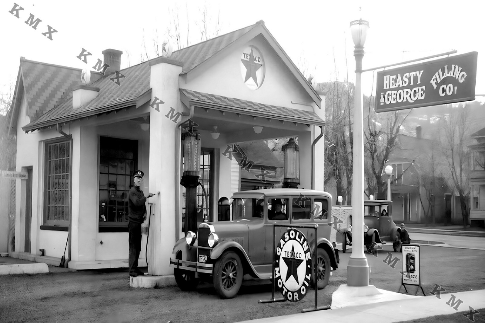 1920\'s Texaco Gas Station 4x6 photo