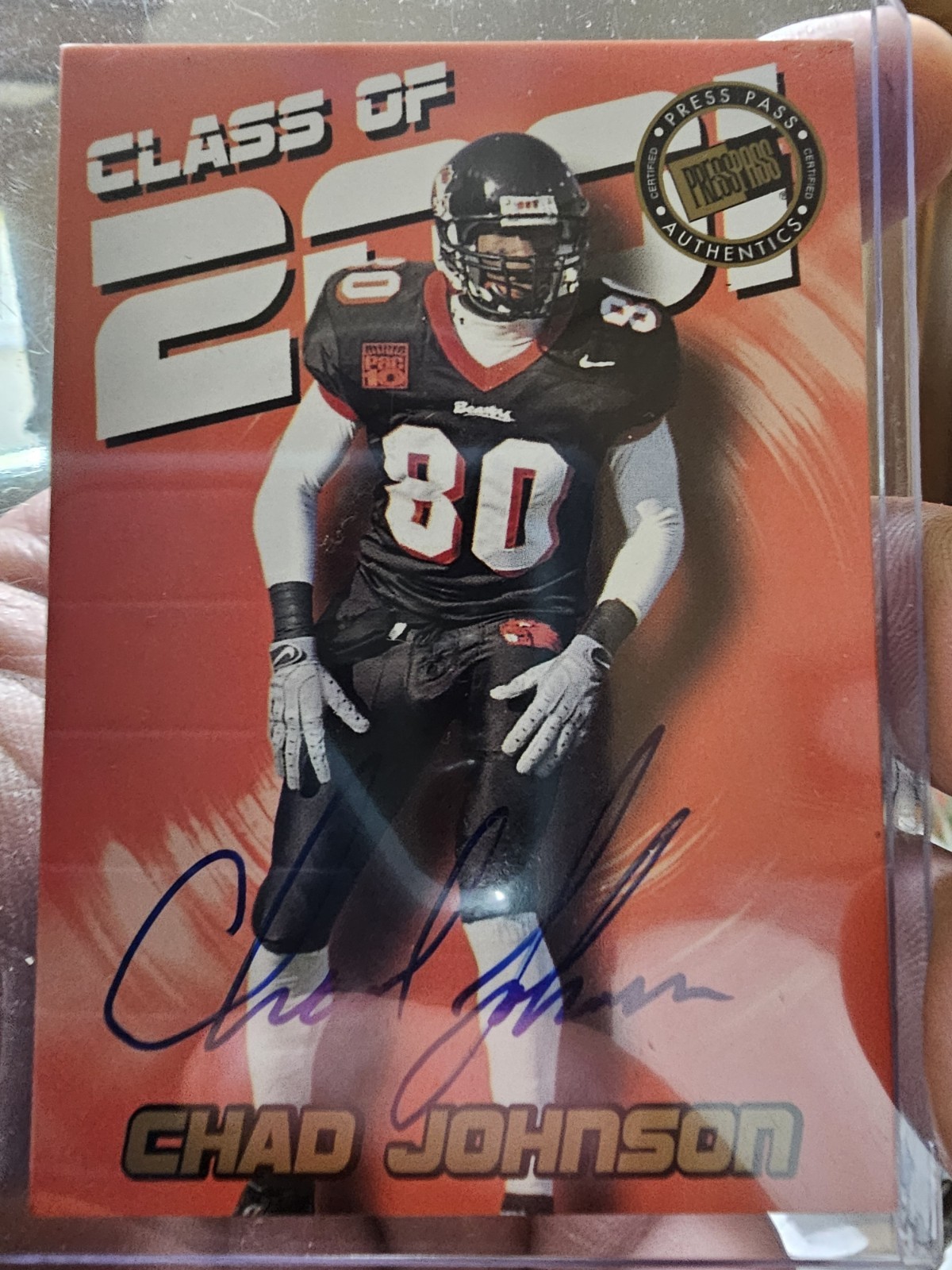 2001 Press Pass Chad Johnson #27 (RC)class Of 2001 /100