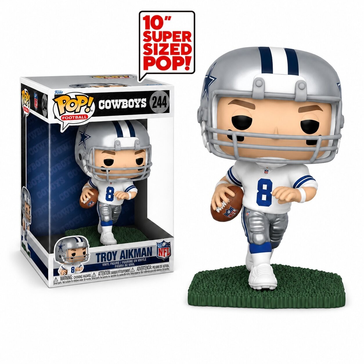 Funko POP Jumbo NFL: Dallas Cowboys - Troy Aikman - 10 inch #244 #79586