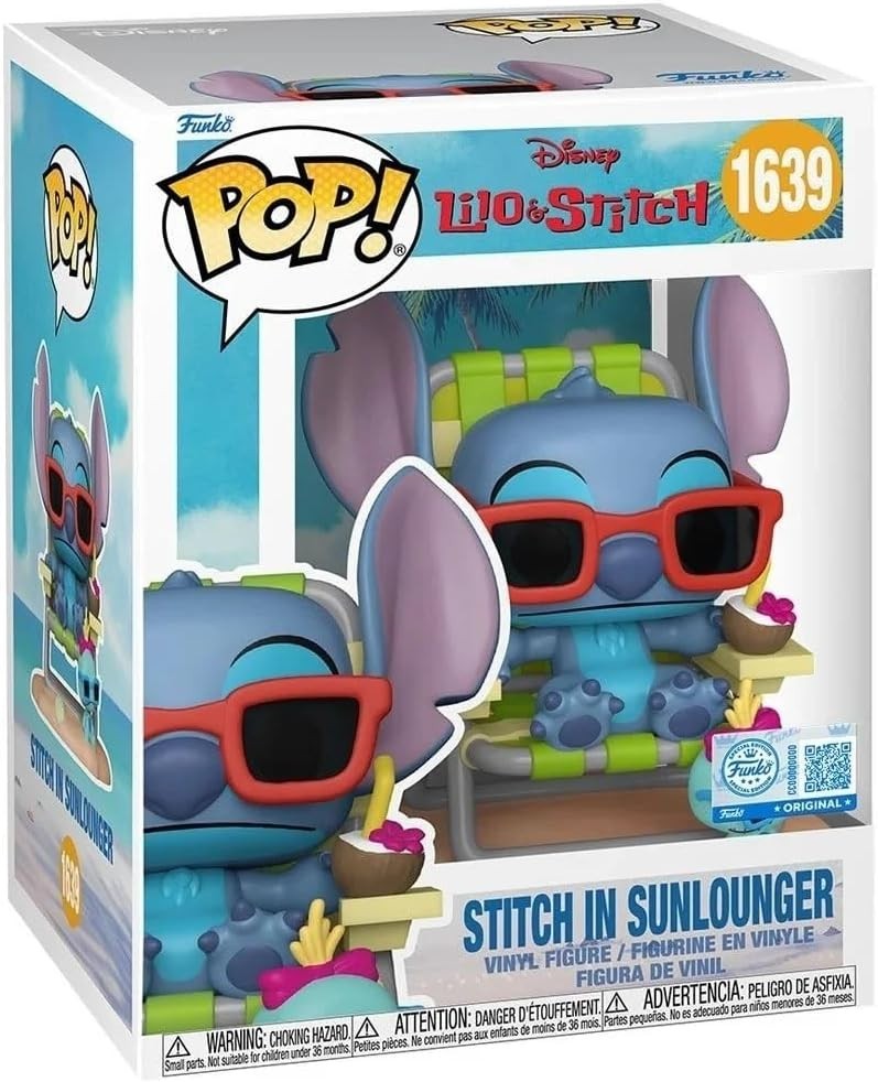 New - Funko Pop Disney Lilo & Stitch - Stitch in Sunlounger