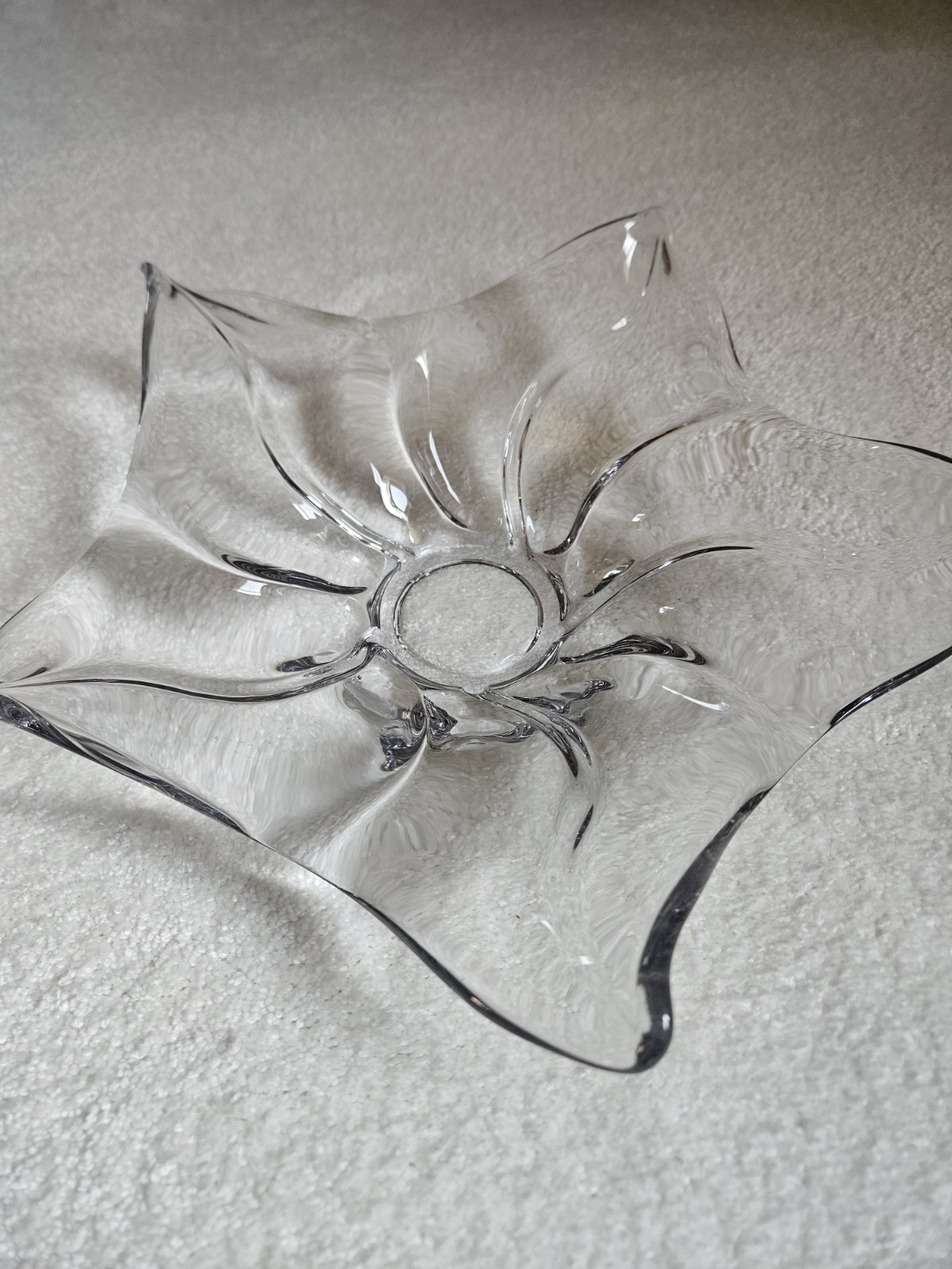 Vintage Chrystal Centerpiece Bowl - LIKE Vannes Le Chatel France - MCM