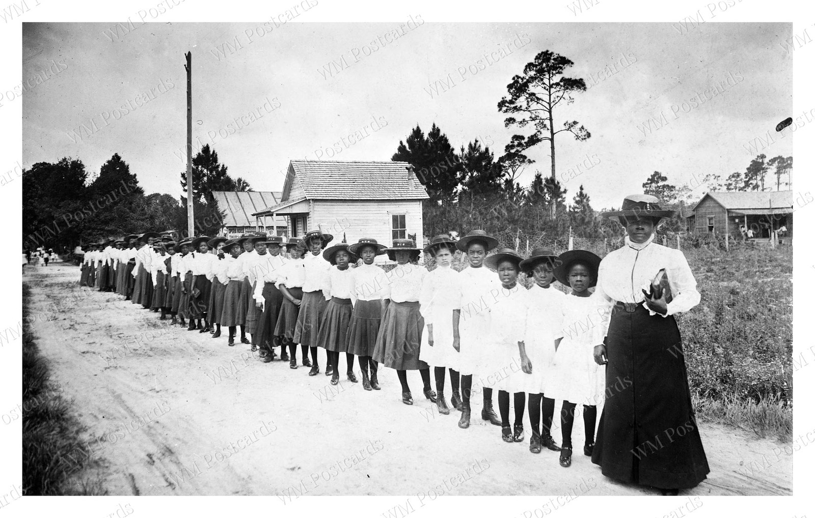 Daytona Beach Florida 1905 Mary McLeod Bethune Schoolgirls Standard Postcard
