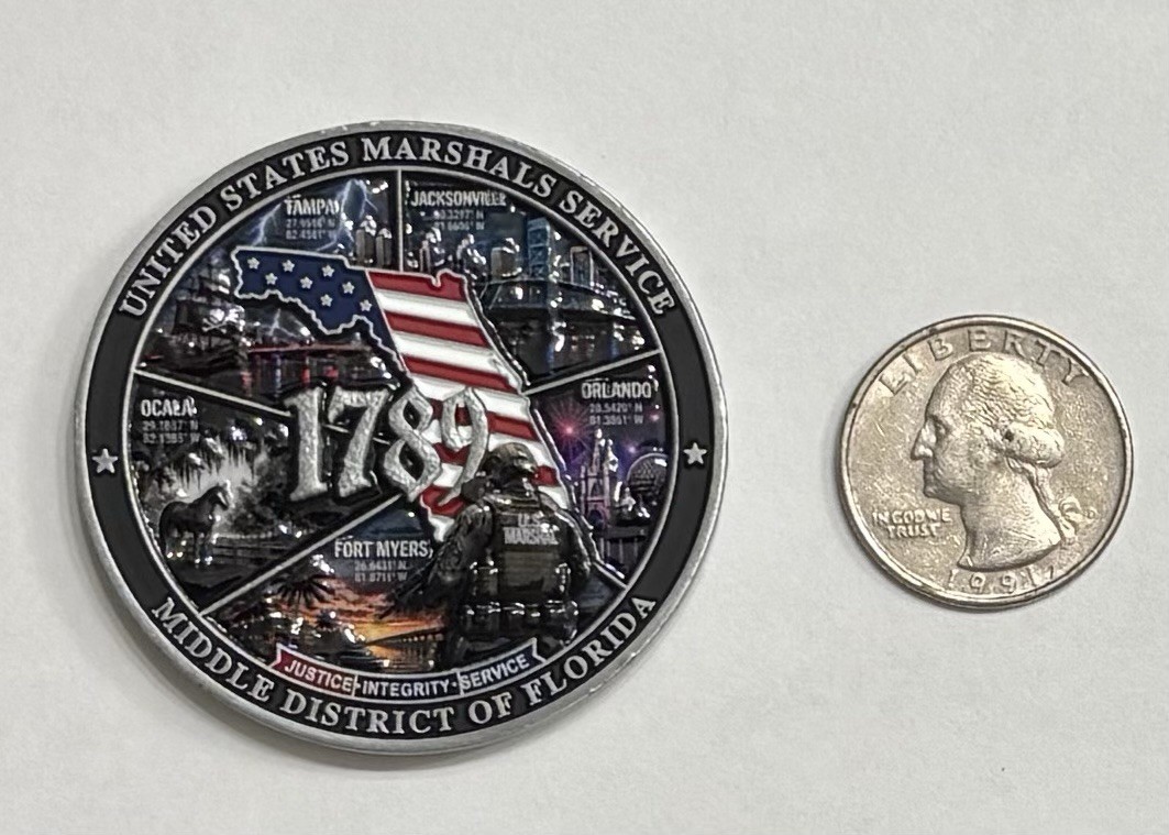 US Marshals Service Challenge Coin Middle District Of Florida 1789