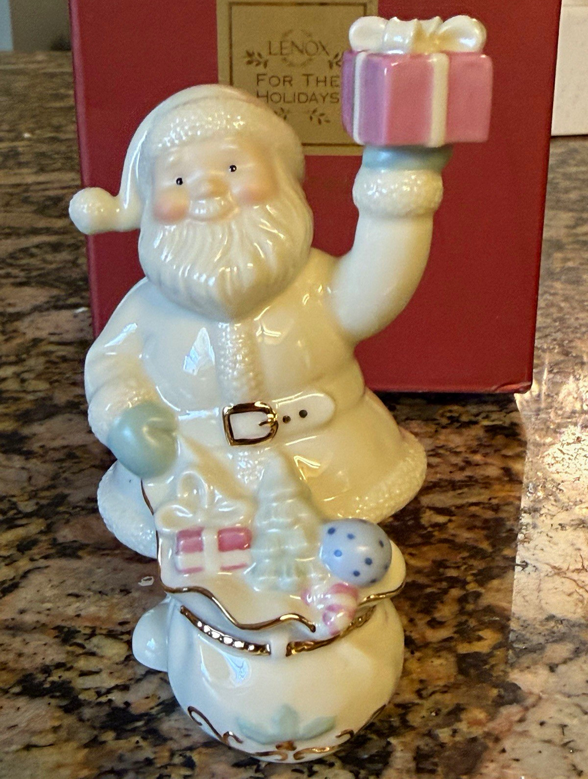 Lenox for the Holidays Santa's Toy Bag Porcelain Figurine New In Box.