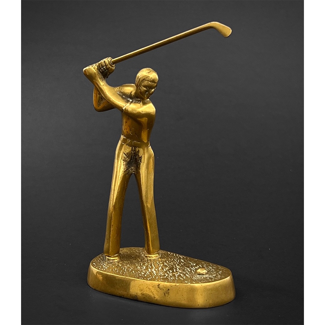 1970’s Vintage Brass Golfer Statue / Golf Paperweight 7.75” 1970’s Vintage Brass Golfer Statue / Golf Paperweight 7.75”