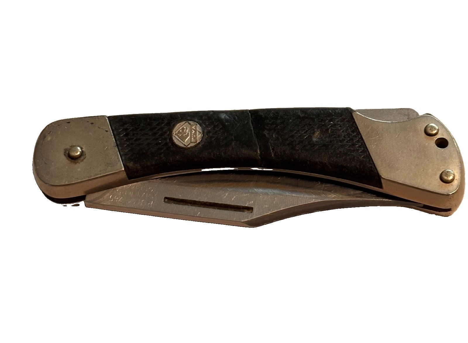 Vintage Buck 501 Folding Pocketknife Wood Handle Stainless Point Plain Lockback