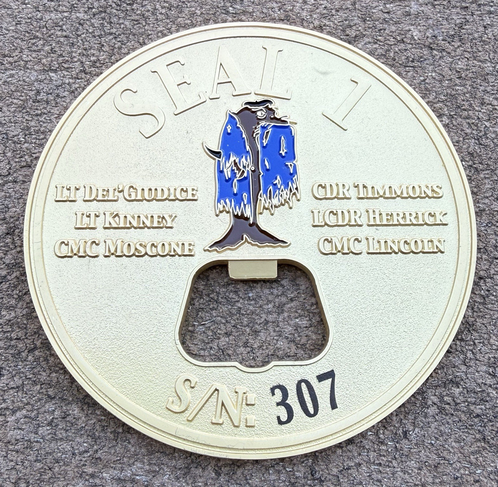 Awesome NSW Navy Seal Team One Challenge Coin ST1
