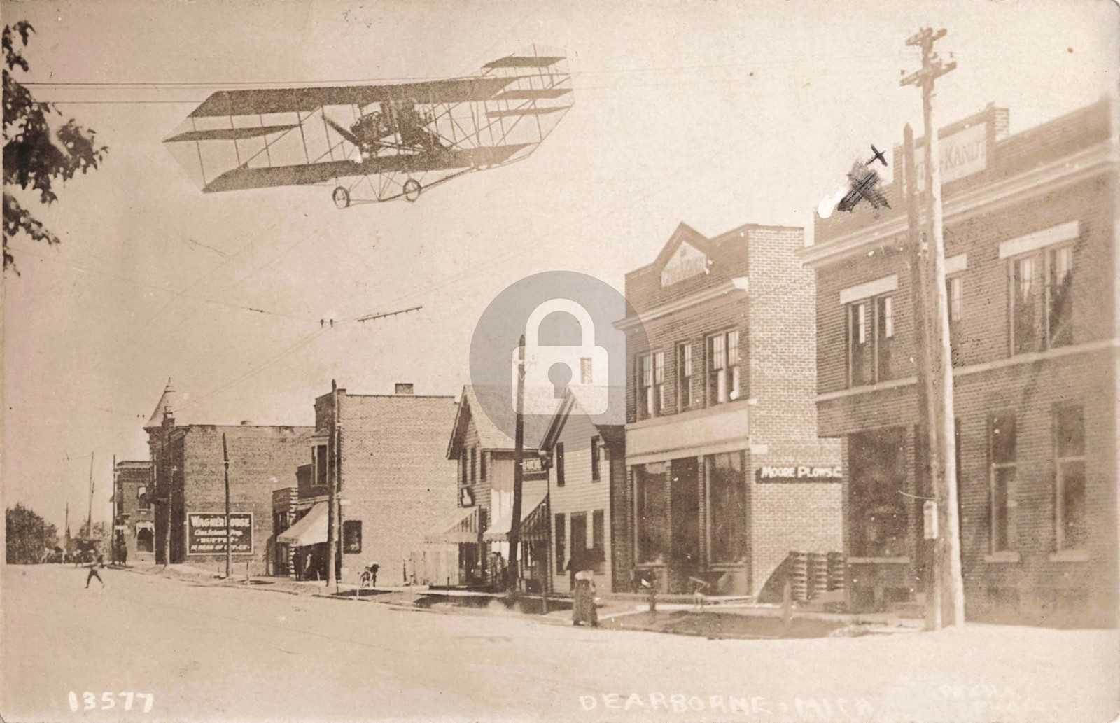 Street View Dearborn MI Michigan 1911 RPPC Photo Postcard COPY Street View Dearborn MI Michigan 1911 RPPC Photo Postcard COPY