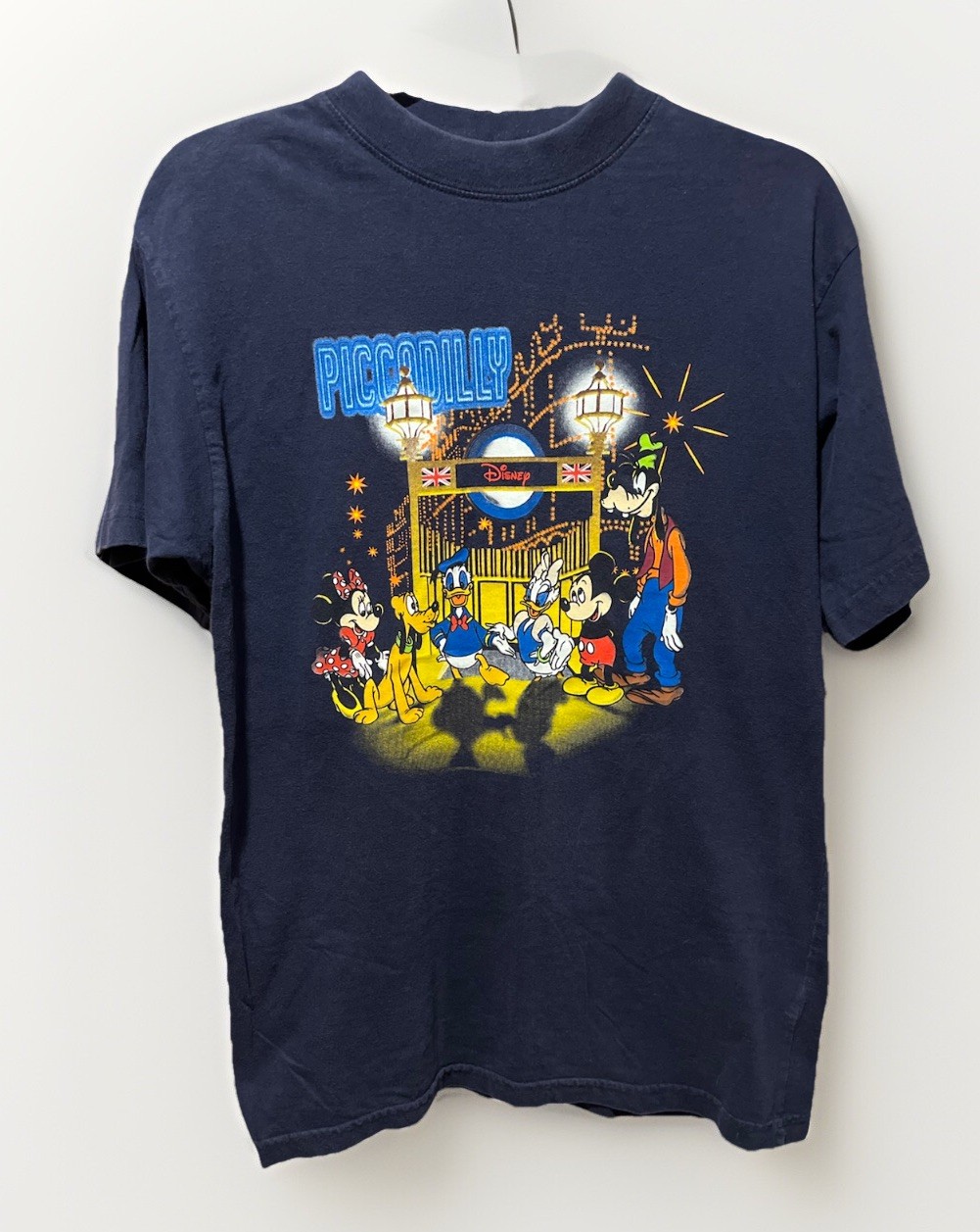 Vintage Disney Adult Shirt Piccadilly Circus London 1990’s Size M 100% Cotton