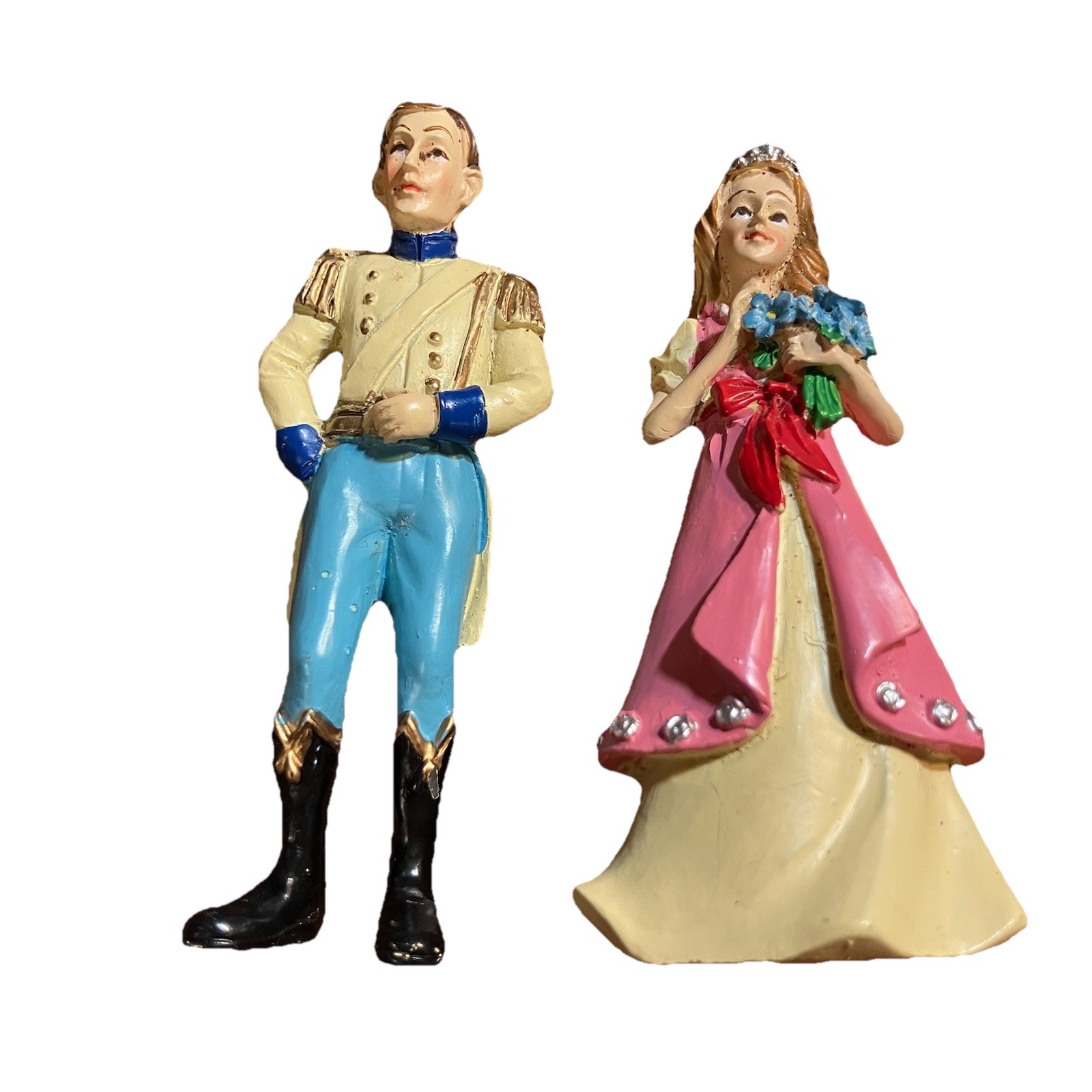 Vintage Prince Charles and Lady Diana Spencer Resin Figures Royals Princess