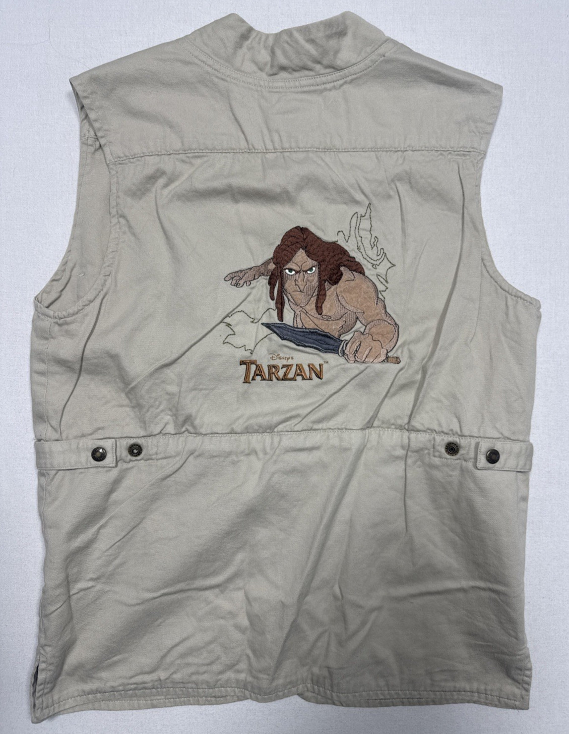 Disney Tarzan Vintage Movie Promotional Vest Youth L 10/12 Safari Disney Tarzan Vintage Movie Promotional Vest Youth L 10/12 Safari