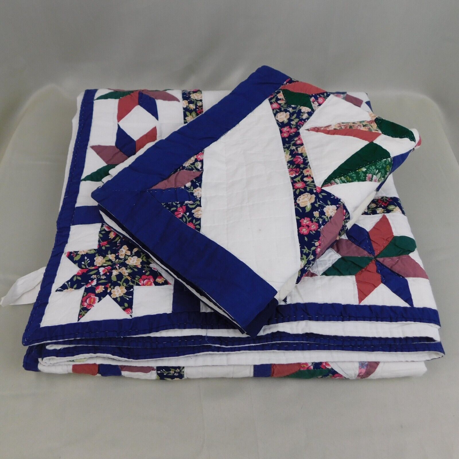 Arch Quilts Queen Quilt & Pillow Sham Set Star Multicolor NEESDS REPAIR #C177