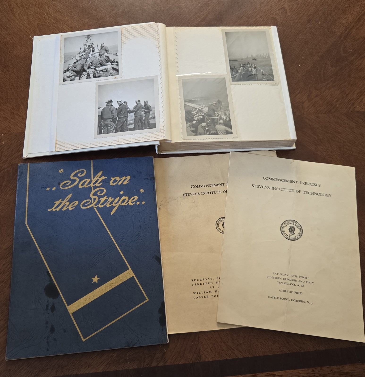 Rare 1940's  Salt and Stripe Yearbook & Photographs From WW2 