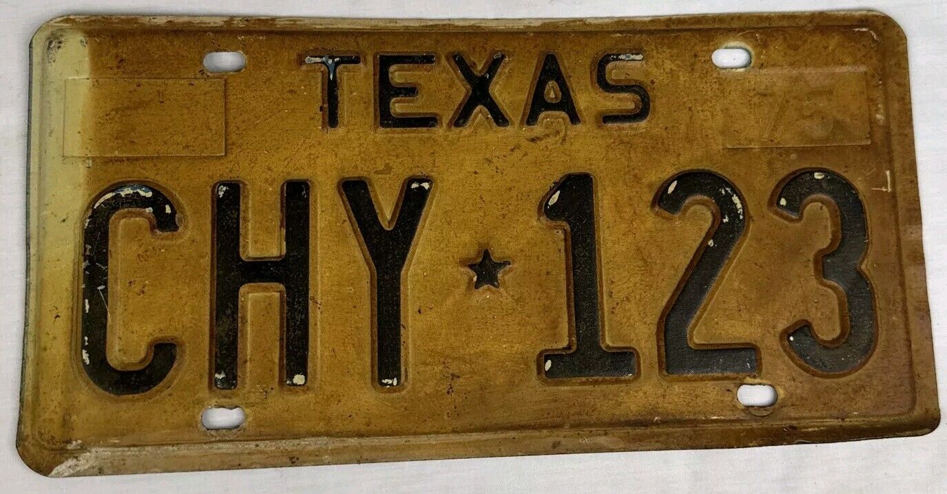 Texas 1975 License Plate Cool Plate Vintage 