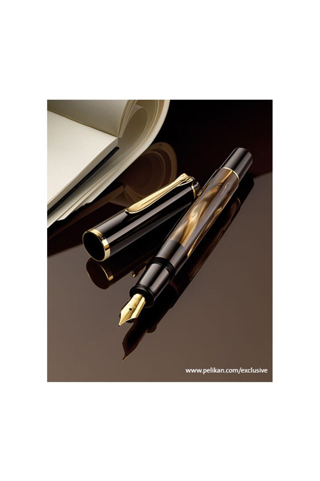 Pelikan Fountain pen Classic M200 Brown-Marbled -F Nib