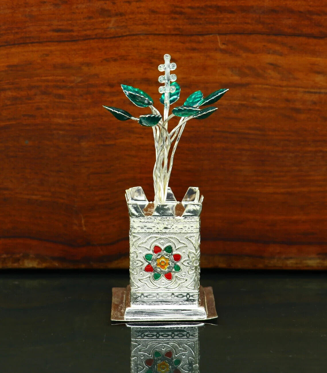 925 sterling silver tulsi plant basil rosary plant for puja temple articles