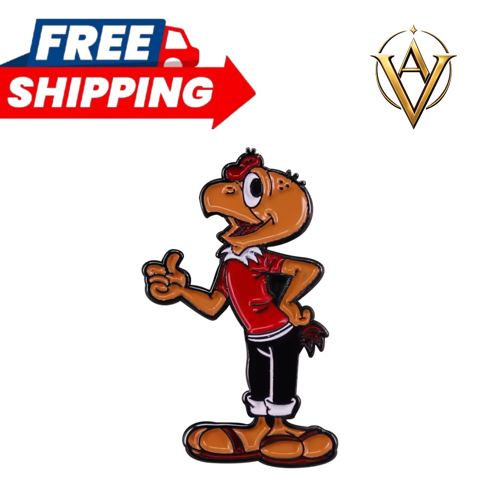 Classic Little Vulture Enamel Pin Bird Lapel Collectible Gift 