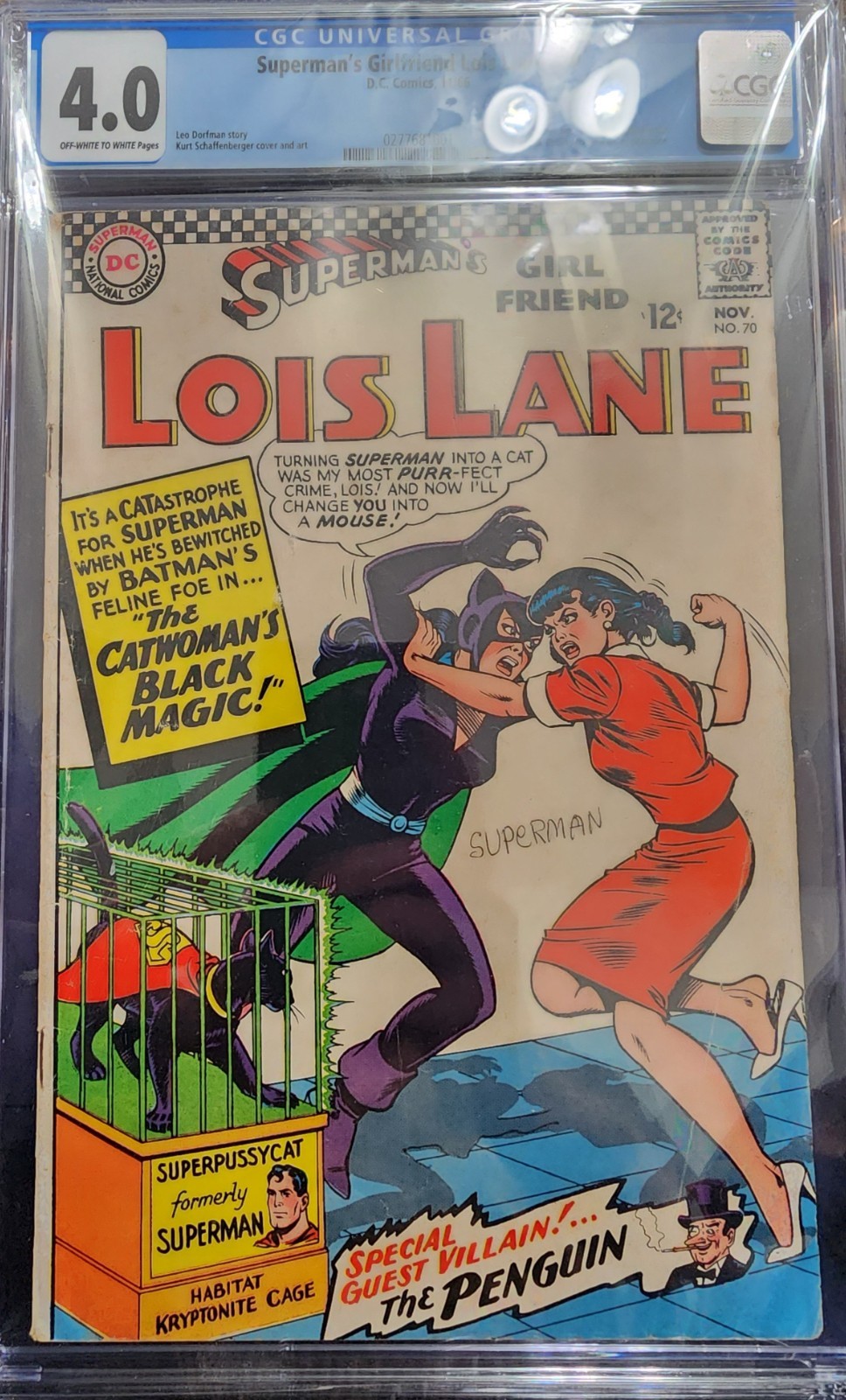 Superman's Girlfriend Lois Lane #70 - D.C. 1966 CGC 4.0 1st SA Catwoman 🔥🔥🔥