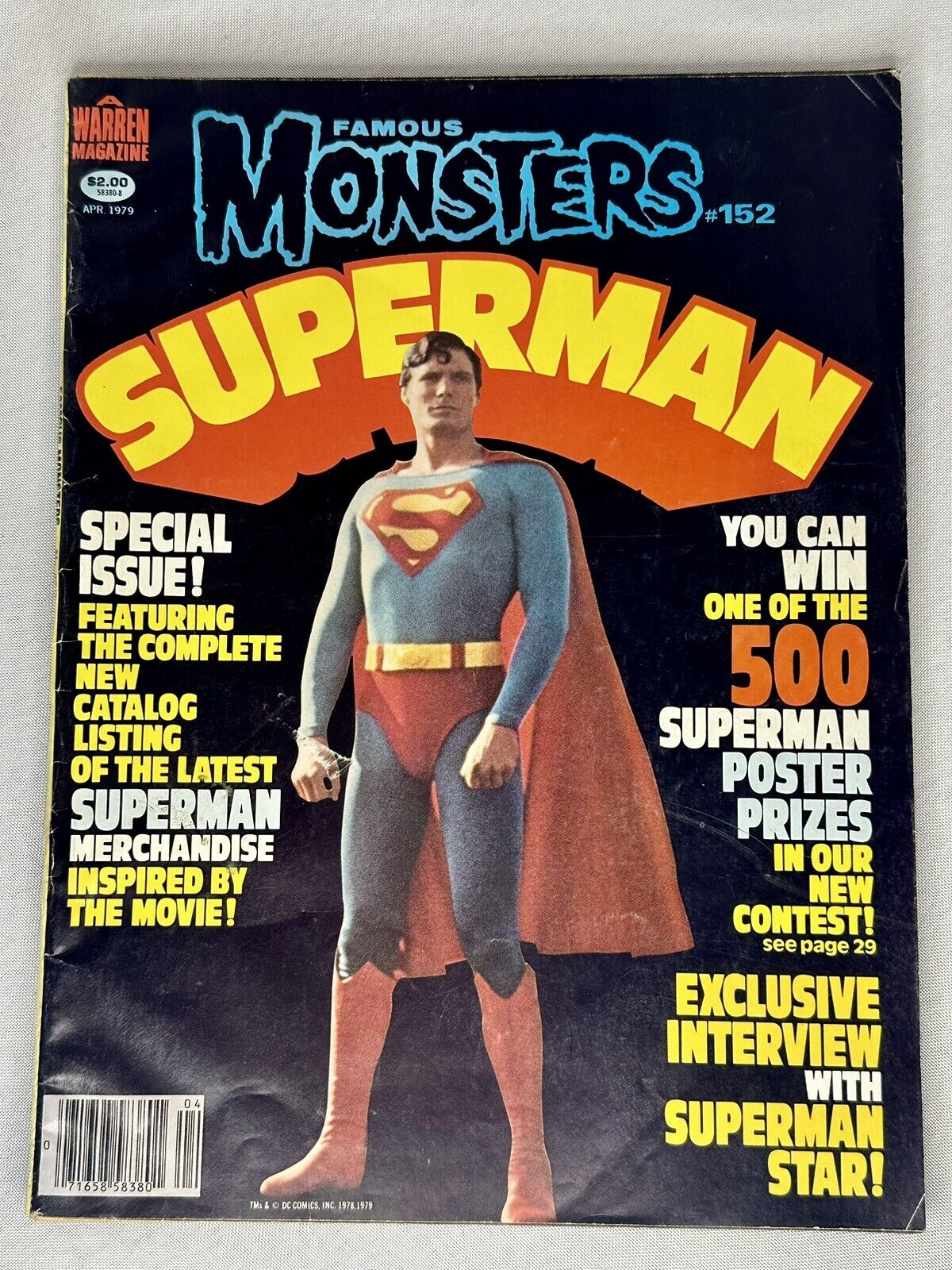 Original Famous Monsters Of Filmland #152 Magazine 1979 Special Superman Issue