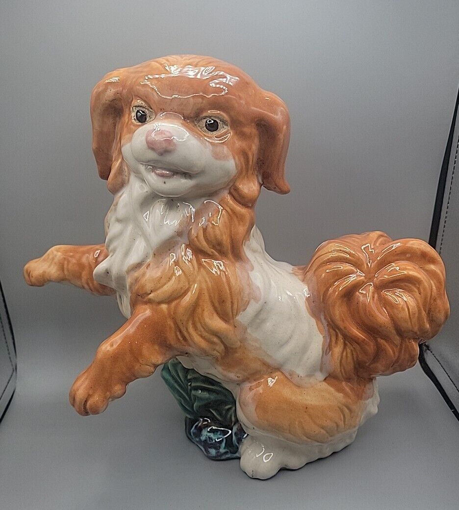 King Charles Cavalier Spaniel Ceramic Statue Life Size Dog Figure 11\
