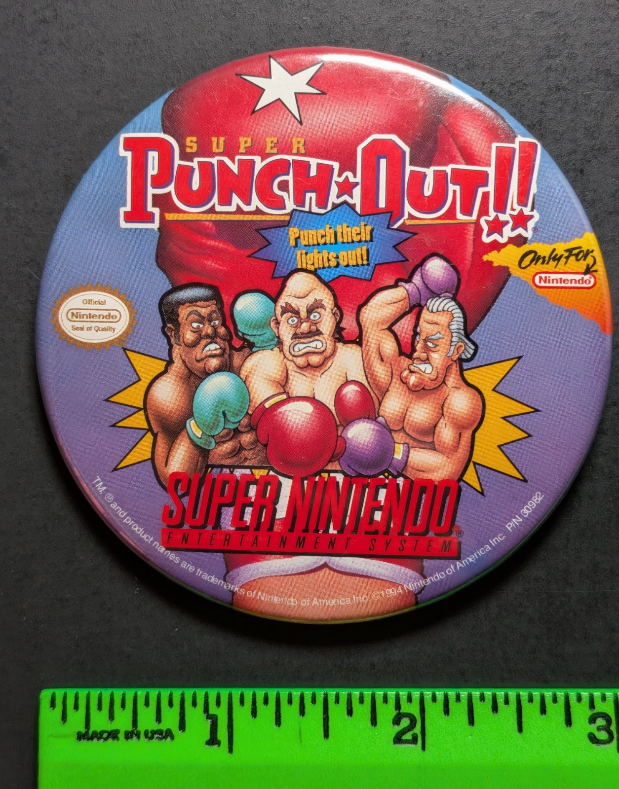Vintage 1994 Nintendo Punch-Out Pinback Pin
