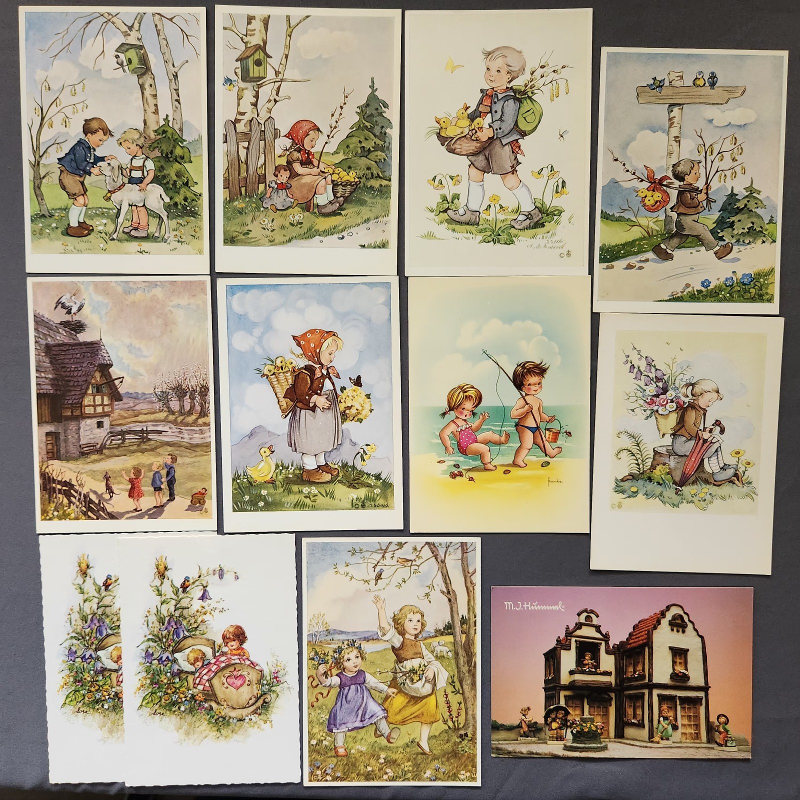 Lot of 12 M.I. Hummel, Joseph Mueller, Lore Karte Postcards Unused Unposted