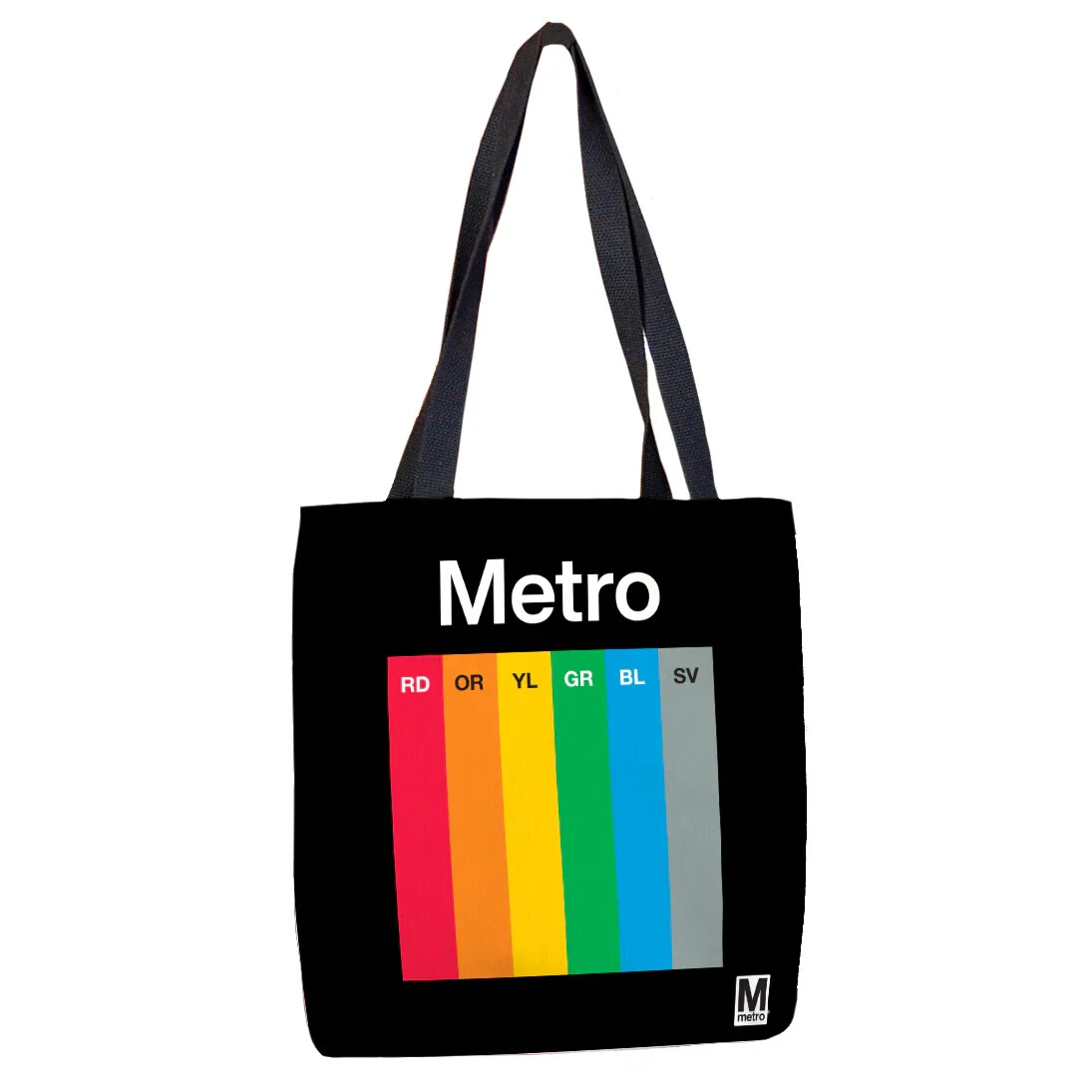 Washington DC (WMATA) DC Metro Retro Stripes Photo Tote Bag