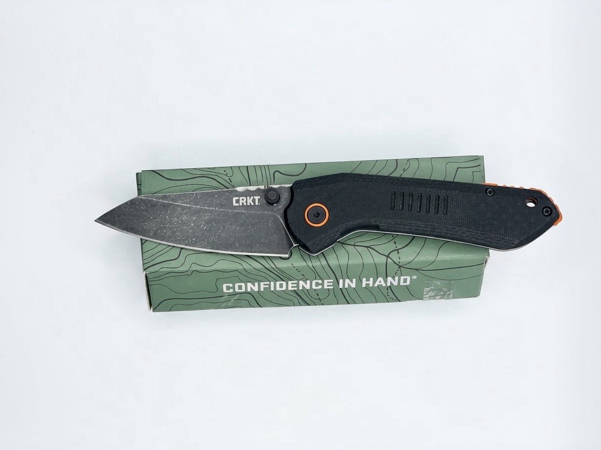 CRKT Overland 6280 Green Drop Point Stone Wash