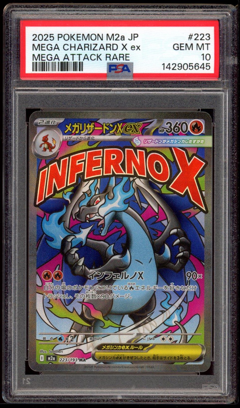 Mega Charizard X EX 223/193 PSA 10 mega Dream EX Pokemon Card Game