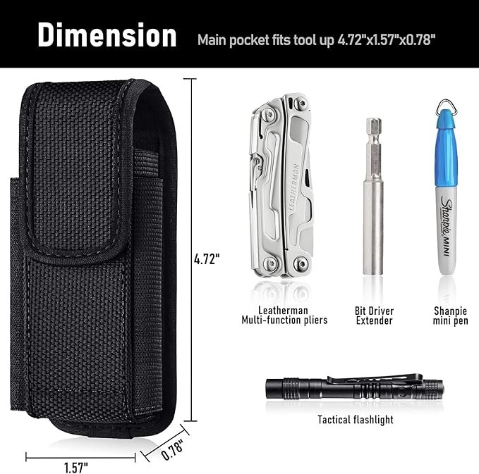 Leatherman Wave Plus Multitool Nylon Sheath - Belt Clip Pouch