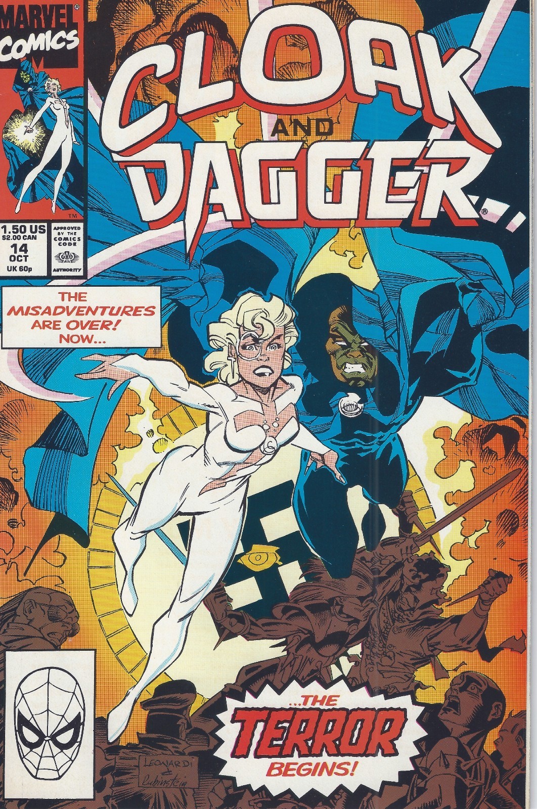 Cloak and Dagger #14 Marvel 1990 The Terror Begins Leonardi