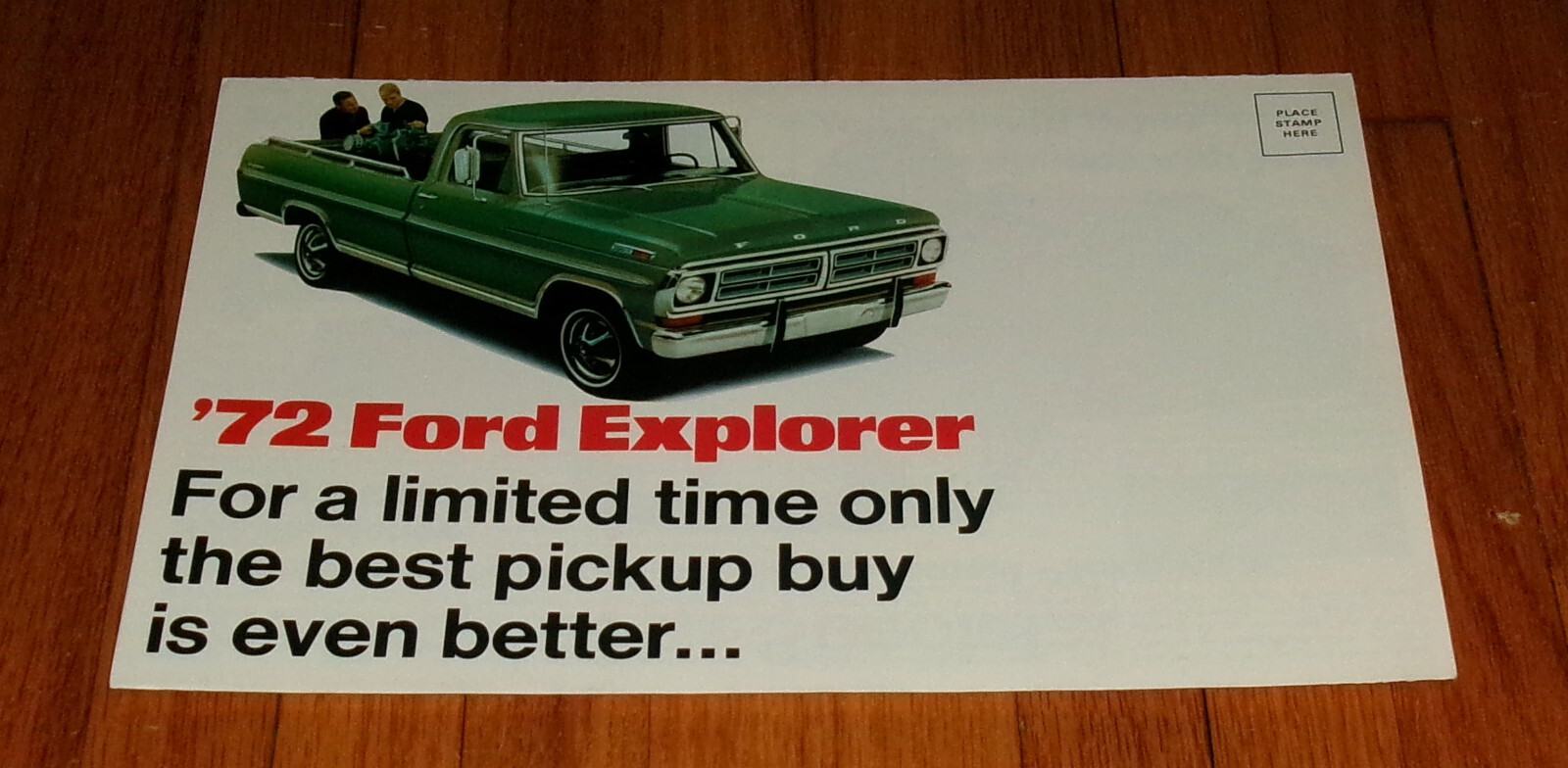 Original 1972 Ford Explorer Sales Brochure Mailer F-100 Bronco Ranchero