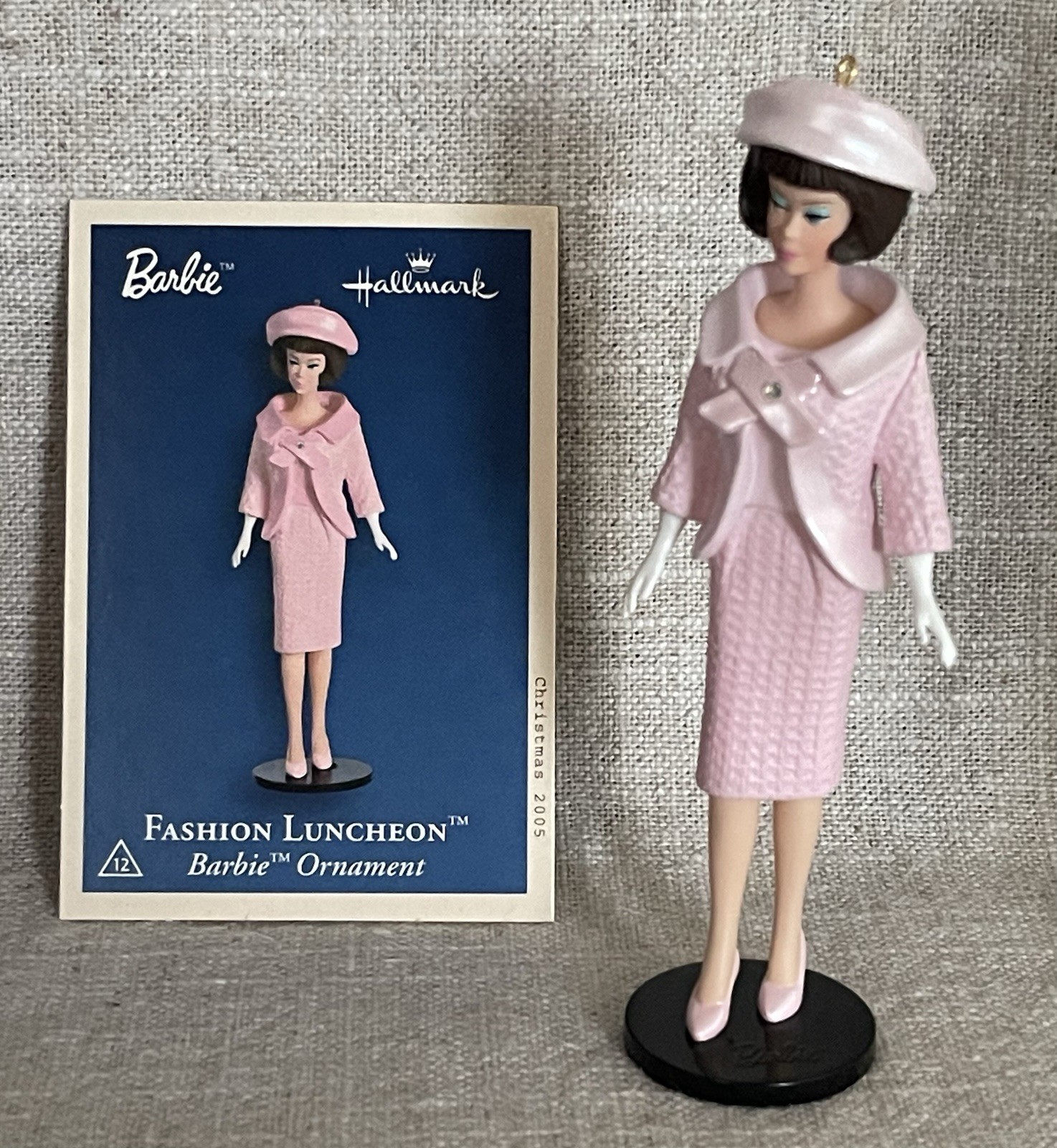 Hallmark Barbie Pink Fashion Luncheon Collector's Series Ornament #12 2005 New