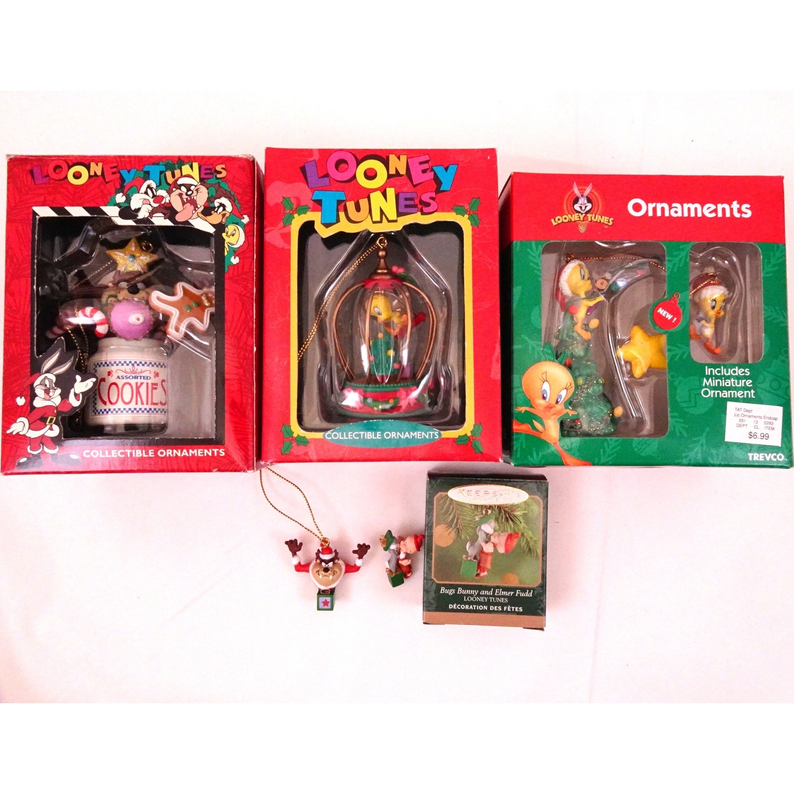 Lot 5 Vintage Looney Tunes Christmas Ornaments Taz Tweety Bird Bugs Elmer 1990s Lot 5 Vintage Looney Tunes Christmas Ornaments Taz Tweety Bird Bugs Elmer 1990s