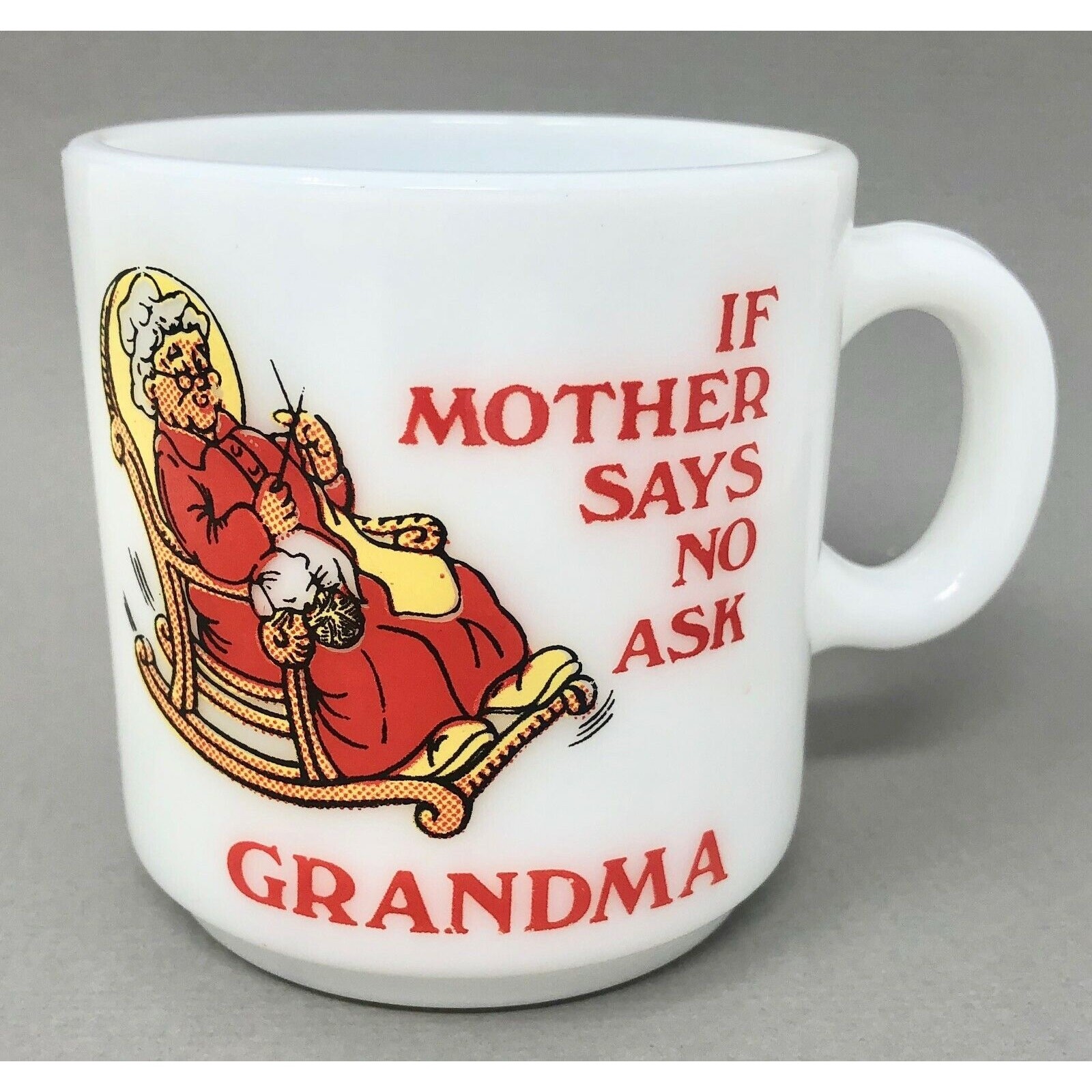 Vintage Milk Glass Mug \