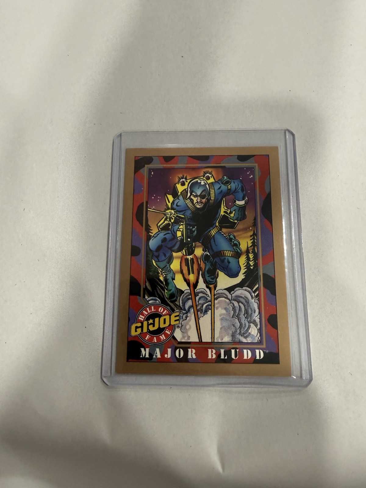 1991 GI JOE MAJOR BLUDD Gold Border #17 • Impel Hall of Fame Card