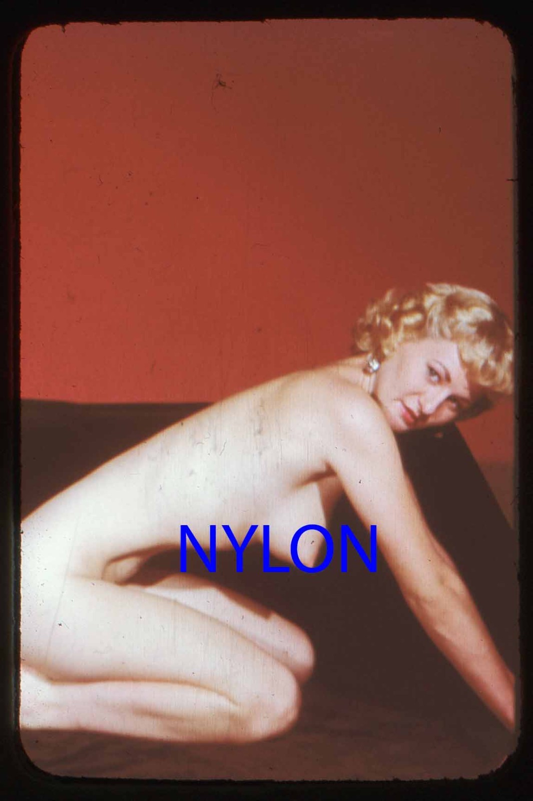 RARE VINTAGE 1950s 35mm COLOR SLIDE OF PLAYBOY CENTERFOLD DIANE HUNTER