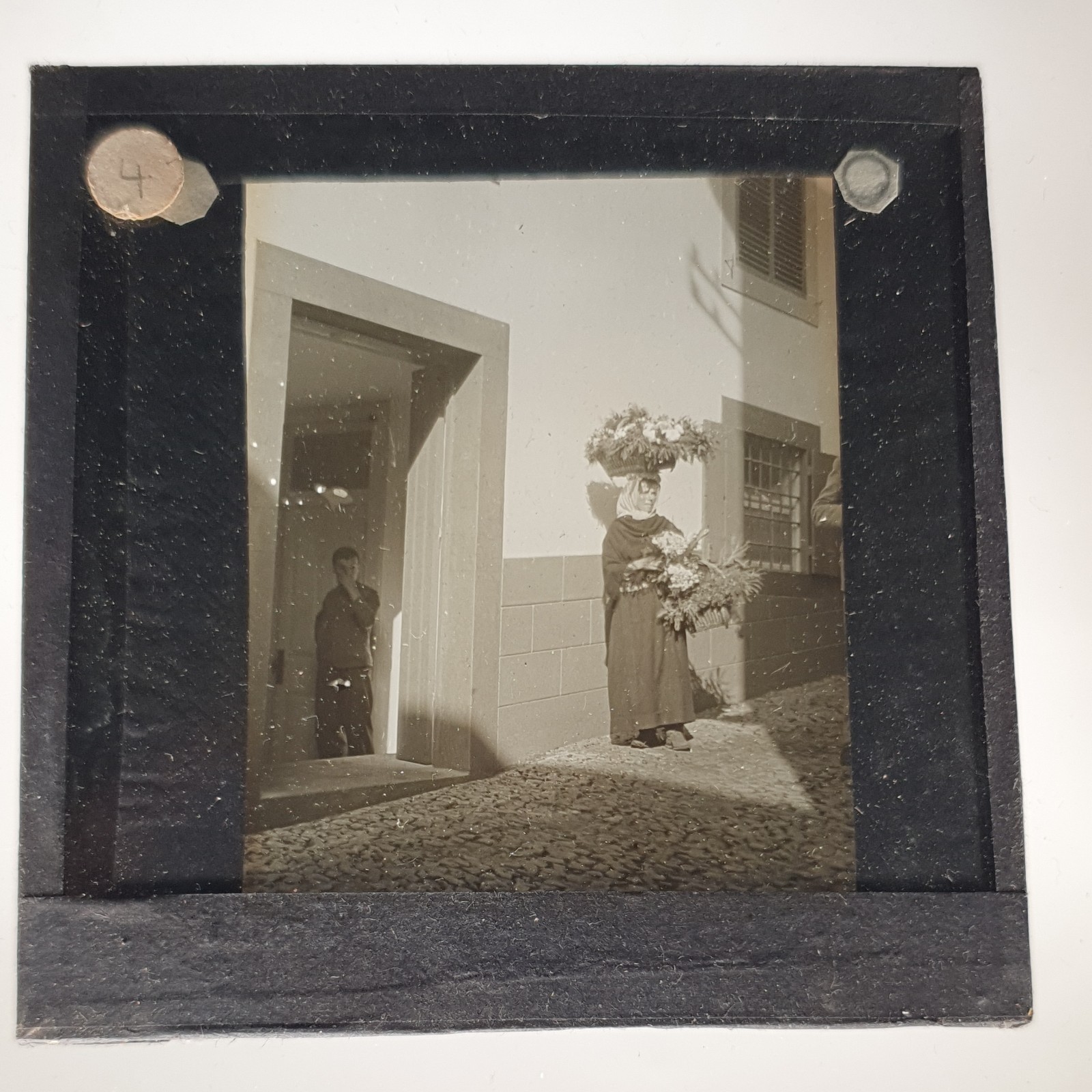 Vintage Magic Lantern  Glass Slide Collectable Rare Unique Historical Photo 