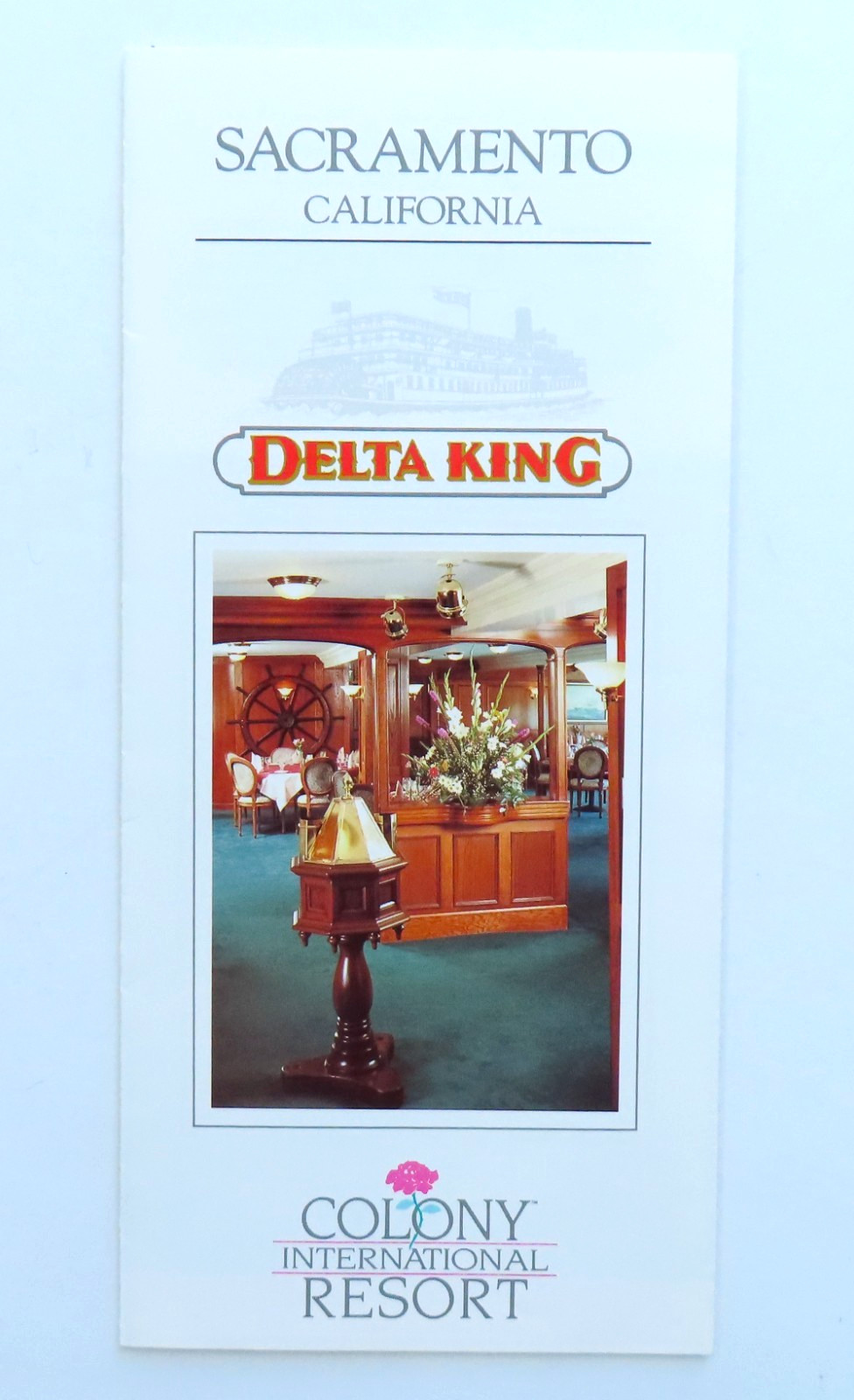 Delta King Riverboat Sacramento Travel Brochure Vintage California Cruise Boat