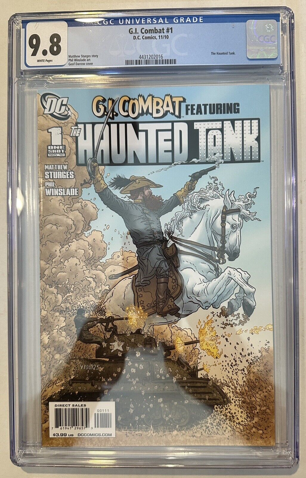 DC Comics G.I. Combat #1 CGC 9.8 Featuring The Haunted Tank 2010 One Shot