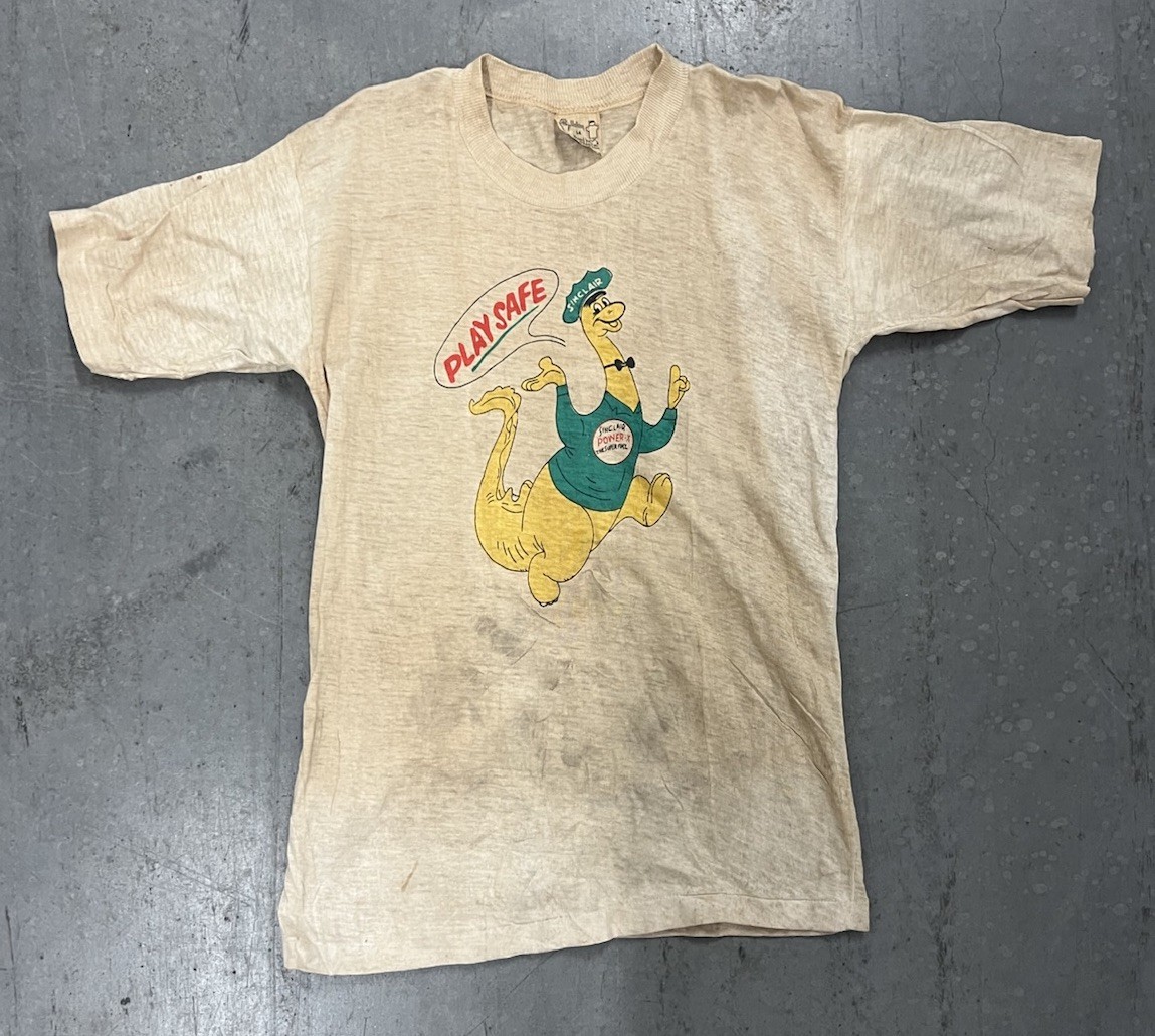 Vintage 60s Distressed Sinclair Oil And Gas Promo Shirt, Youth 14 Vintage 60s Distressed Sinclair Oil And Gas Promo Shirt, Youth 14