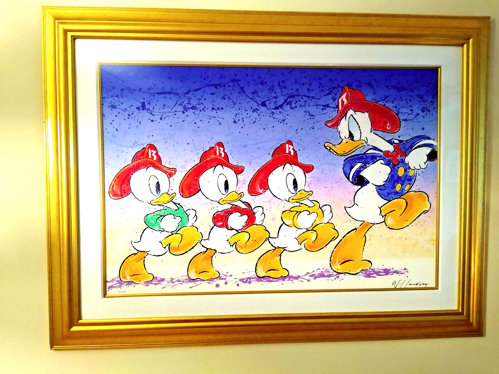 David Willardson Ltd. Edition Disneys Ducky See Ducky Do Serigraph  COA  224/495