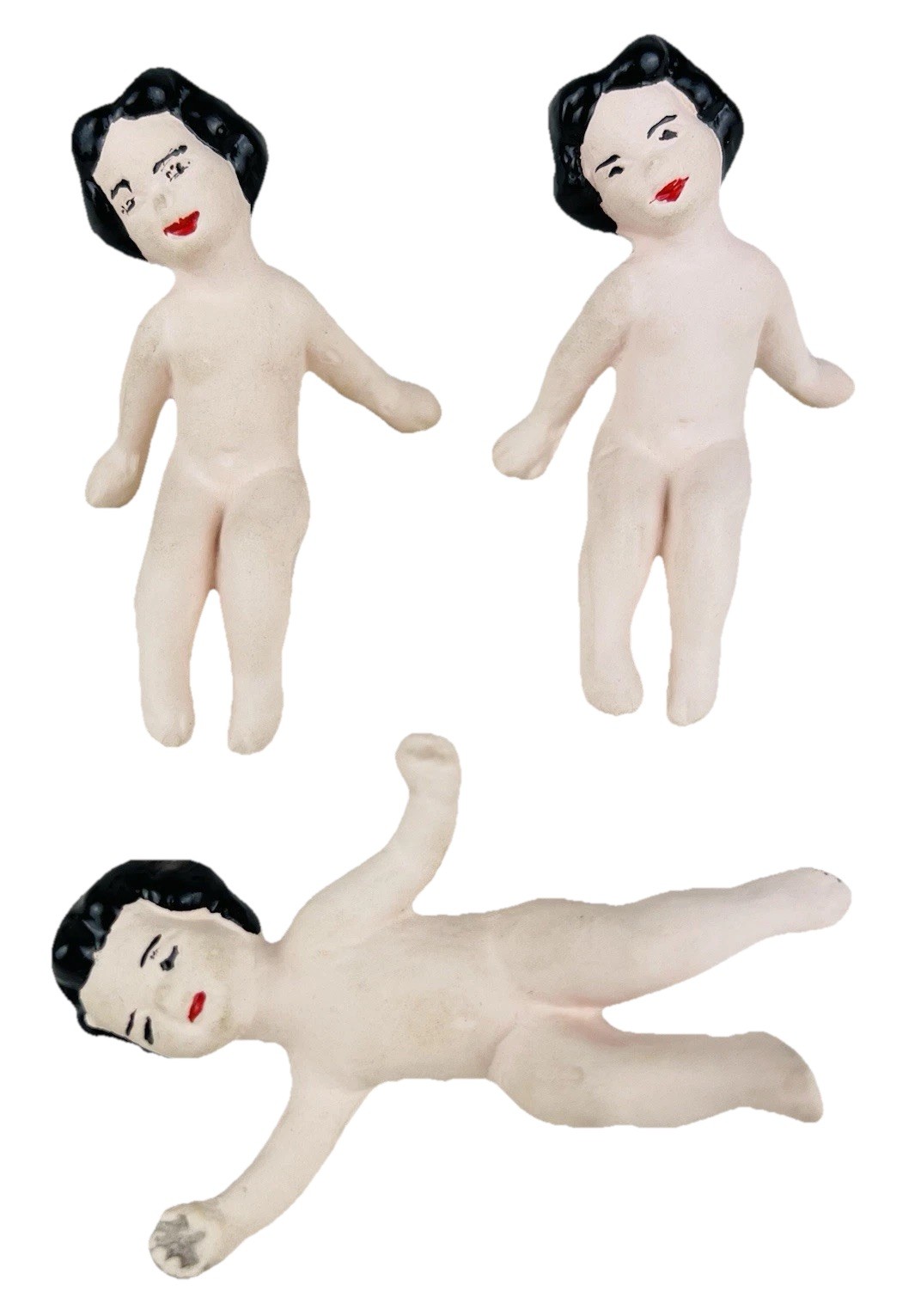VNTG Frozen Charlie Charlotte Bisque Porcelain Doll Antique Germany Lot x3 VNTG Frozen Charlie Charlotte Bisque Porcelain Doll Antique Germany Lot x3