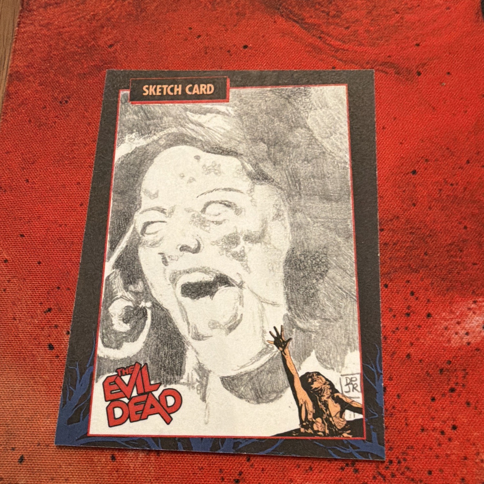 Evil Dead Fright Rags 2018 Sketch Card Linda Don Pedicini Jr RARE 1/1 Signed