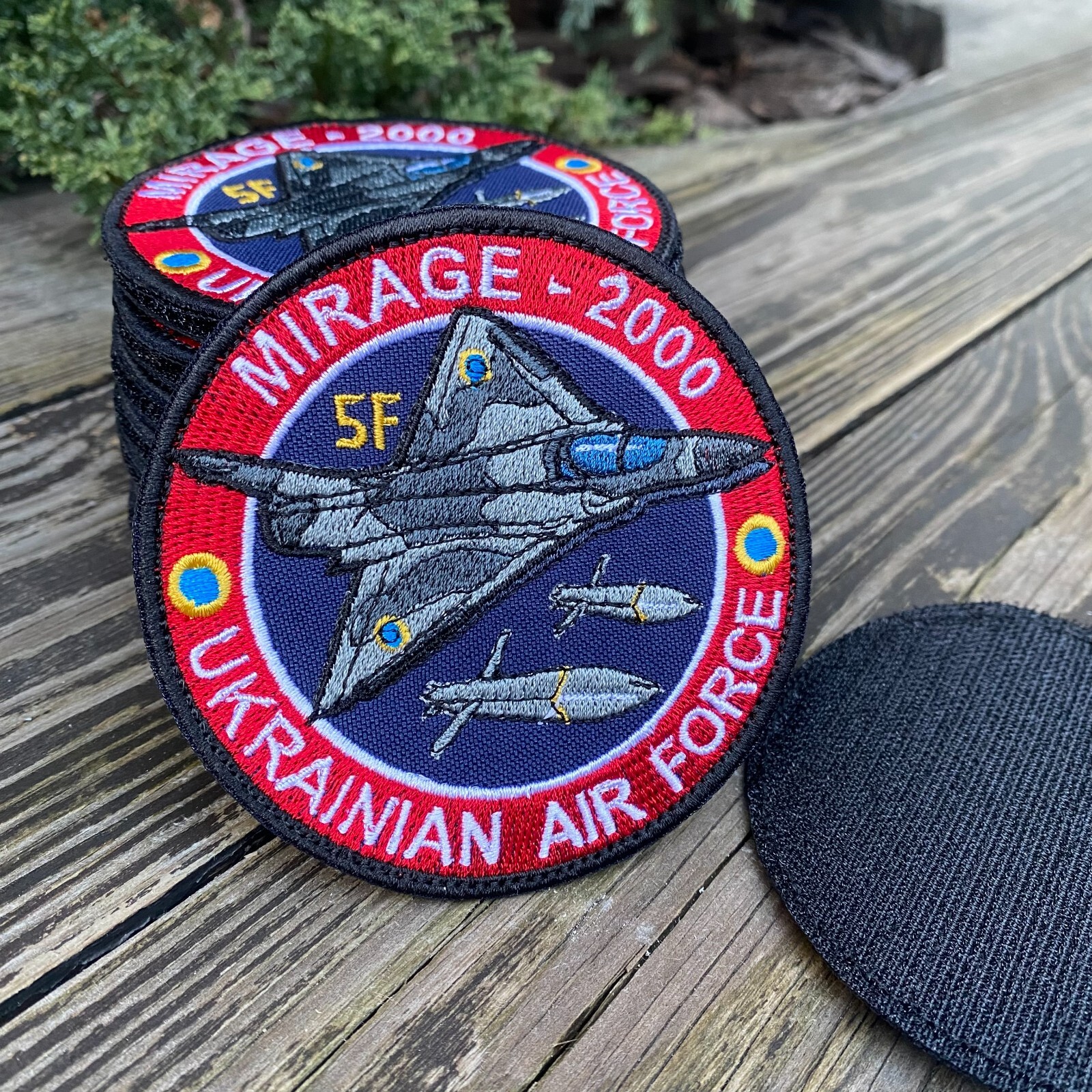 Mirage 2000 F5 Ukrainian Air Force Patch, UAF, French Dassault Mirage, original Mirage 2000 F5 Ukrainian Air Force Patch, UAF, French Dassault Mirage, original