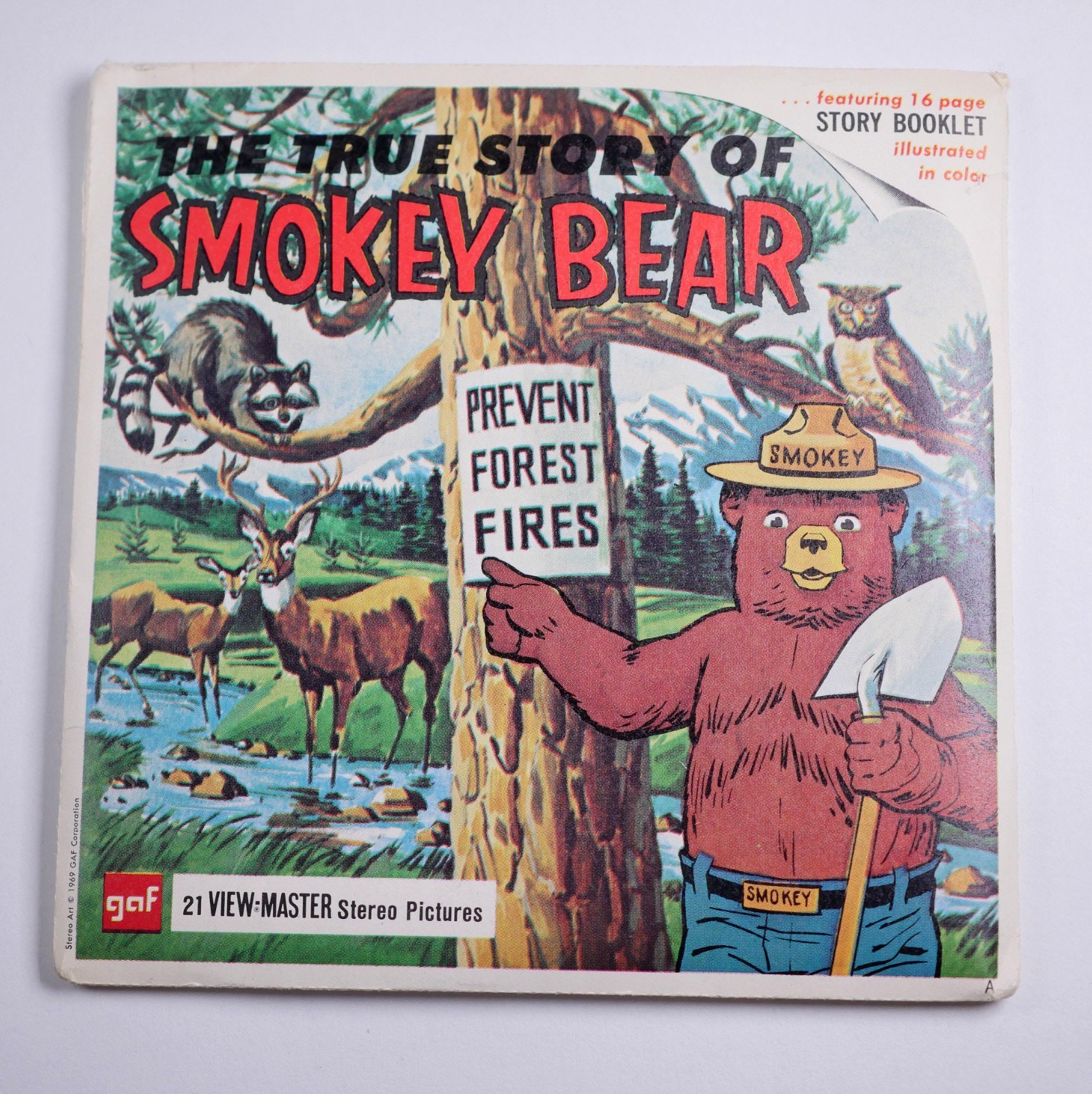 View-Master The True Story of Smokey Bear- 3 reel packet B 405