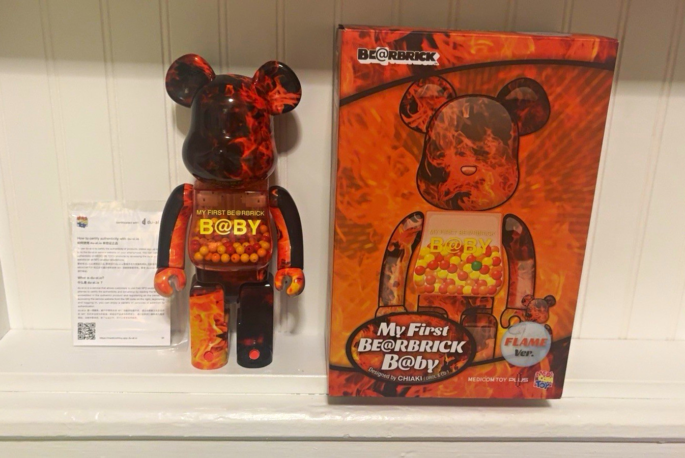 Medicom Toy My First Be@rbrick B@by Flame ver. Plastic Figure Medicom Toy Plus