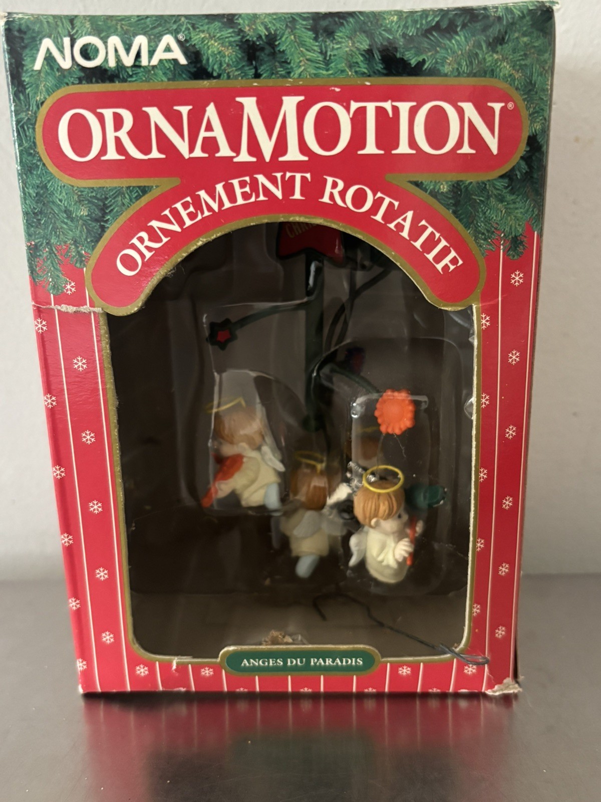 Vintage Noma Ornamotion Rotating Heavenly Angel Mobile Ornament 
