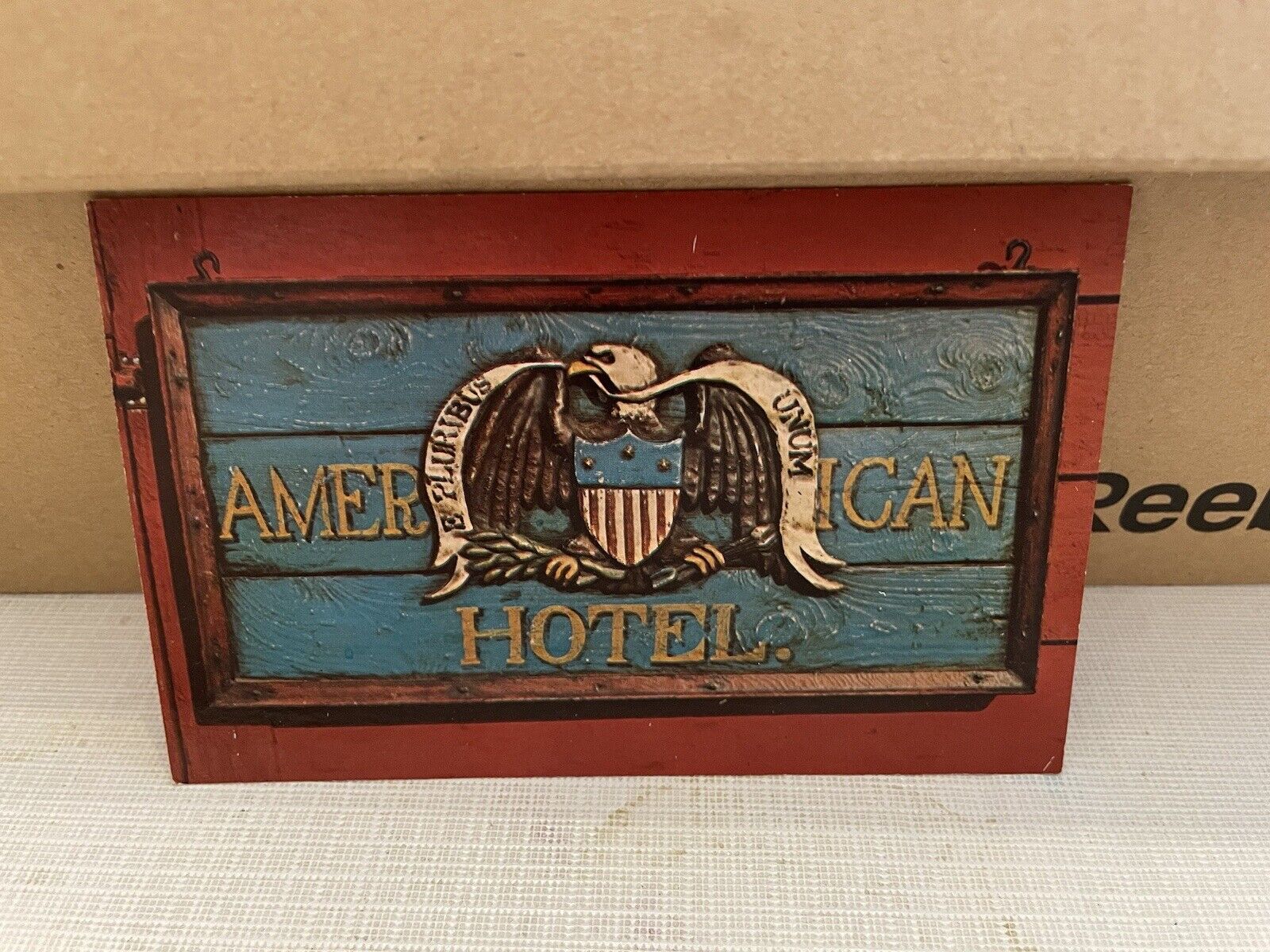 American Hotel Sign, Freehold, New Jersey Vintage Chrome PC