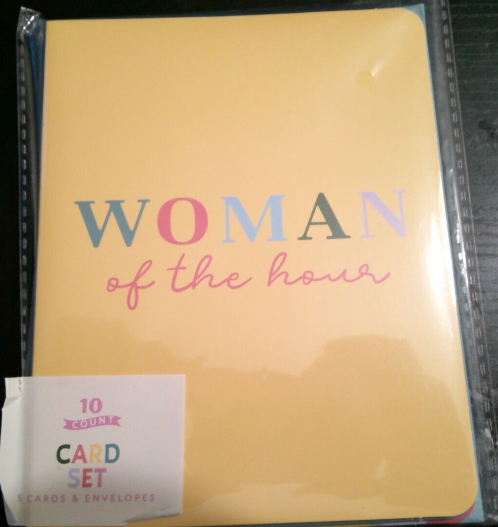 NEW 10 count WOMAN OF THE HOUR card & envelopes stationary set